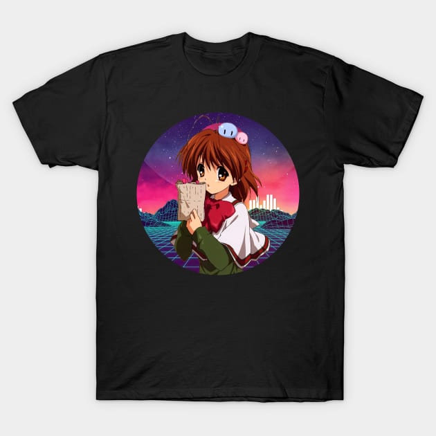 Retro Art Nagisa Clannad Manga T-Shirt by Cierra Bauch